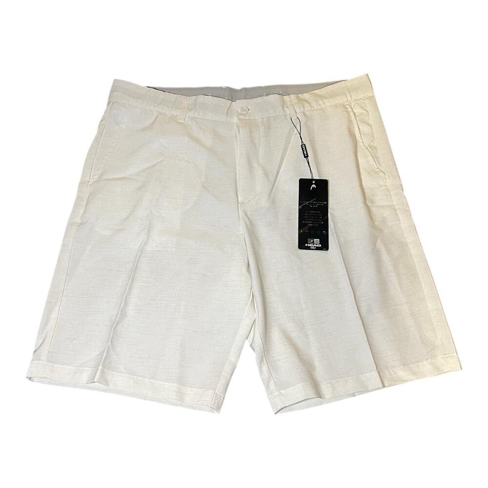 NWT HEAD Golf Shorts Mens 38 Performance Marcello White‎ Anti Slip Waist Light